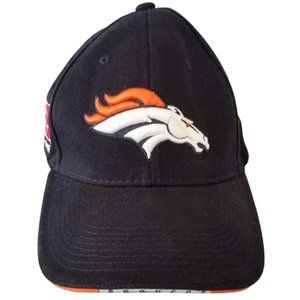 REEBOK Denver Broncos Embroidered Logo Black Hat - Men's One Size
